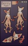  abstract_background anthro bat benign_light big_ears claws digitigrade fangs hair hi_res horn looking_at_viewer male mammal model_sheet pale_skin pteropodid solo spade_tail tail teeth tongue tongue_out white_hair 
