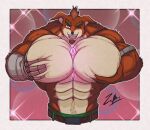  abs activision anthro bandicoot biceps big_muscles clothed clothing crash_bandicoot_(series) crunch_bandicoot digital_media_(artwork) flexing fur hi_res hyper_pecs looking_at_viewer male mammal marsupial muscular muscular_anthro muscular_male pecjob pecs sex simple_background smile solo standing topless zephir 