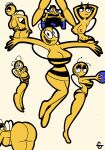 antennae_(anatomy) anthro arthropod ass_up bee big_breasts breasts butt duo female hi_res hymenopteran insect jaysonguzman567 lena_the_bee male nipples oleina russian_cooking_oil_commercial smile smug wings yellow_body 