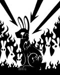  2015 3_toes ambiguous_gender black_and_white bodily_fluids digital_drawing_(artwork) digital_media_(artwork) directional_arrow ears_up empty_eyes european_rabbit feet female female_(lore) feral fire flame_markings fur group harpoon hi_res lagomorph leporid mammal markings melee_weapon monochrome mother_(lore) mother_and_child_(lore) oryctolagus parent_(lore) parent_and_child_(lore) polearm quadruped rabbit rabbit_ears restricted_palette scp-2036 scp-2036-1 scp_foundation scut_tail short_tail silhouette simple_background sitting spear sunnyclockwork tail tears toes weapon white_background 