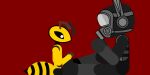  2023 2:1 2d_animation age_difference animated antennae_(anatomy) anthro armor arthropod ashitory(nick33e) bee black_legs black_neck brown_antennae brown_fingers child clothed clothing colored digital_media_(artwork) duo female fingers frame_by_frame fully_clothed gas_mask gloves handwear happy human hymenopteran insect loop male mammal mask nick33e(artist) nude older_male pivot_animator playing short_playtime side_view simple_background sitting size_difference smaller_female soldier stick_figure stinger tagme toony visor warrior white_eyes yellow_body young younger_female 