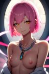  ai-generated breasts jewelry jigokuraku nipples non-web_source pink_hair tao_fa 