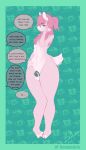  absurd_res anthro bonnieazle chastity_cage chastity_device flat_chastity_cage fur girly hair hi_res male nude pink_body pink_fur pink_hair shy 
