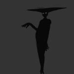  1:1 absurd_res depikt female hi_res humanoid monochrome monster monstrous_humanoid nude slim solo solo_focus t_(depikt) tall 