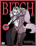  2023 anthro areola breasts canid canid_demon canine canis collar cover demon discreet_user duo english_text female female/female five_nights_at_freddy&#039;s five_nights_at_freddy&#039;s:_security_breach fur grey_body grey_fur hellhound helluva_boss hi_res leash looking_at_viewer loona_(helluva_boss) magazine_cover mammal multicolored_body multicolored_fur nipples roxanne_wolf_(fnaf) scottgames steel_wool_studios text thegooper white_body white_fur wolf 