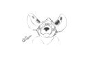  anthro canid facing_forward hi_res hyena male mammal nervous nervous_expression portrait sketch 