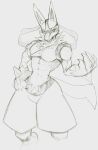  anthro claws darkluxia finger_claws generation_4_pokemon hi_res looking_at_viewer lucario male muscular muscular_male nintendo pokemon pokemon_(species) sketch solo spikes spikes_(anatomy) 