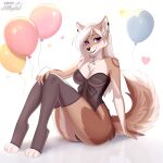  &lt;3 1:1 2023 anthro arm_support artist_name balloon biped blush bodysuit breasts brown_body brown_fur canid canine cheek_tuft cleavage clothed clothing countershade_face countershade_fur countershade_torso countershading dated digital_media_(artwork) ear_piercing facial_blush facial_tuft female full-length_portrait fur hair hand_on_leg hand_on_own_leg hi_res hikari_(millkydad) hindpaw inflatable inner_ear_fluff legwear lingerie long_hair looking_at_viewer mammal millkydad paws piercing portrait purple_eyes reflection shaded sitting skinsuit smile solo tail tan_body tan_fur tan_inner_ear_fluff teeth thigh_highs tight_clothing tuft white_hair 