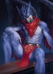  anthro auction avian azurisz bird clothing com furaffinity hnz illustration male paint panties pose sale solo underwear wings ych 
