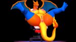  3d_(artwork) absurd_res anthro big_breasts big_butt bottomwear breast_grab breast_squish breasts butt chair charizard claws clothing curvaceous curvy_figure denim denim_clothing digital_media_(artwork) dragon fangs female figurine fire footwear furniture gaming_chair generation_1_pokemon hand_on_breast hi_res jeans legs_in_air looking_pleasured nintendo nonotoys open_mouth orange_body pants pillow pokemon pokemon_(species) socks solo spread_legs spreading squish teeth tongue tongue_out voluptuous wings yellow_body 