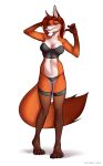 anthro blue_eyes canid canine fantum_fox female fox mammal simple_background smile solo tail 