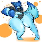  absurd_res anthro areola big_areola big_breasts big_butt big_nipples blue_body blue_nipples breasts butt eeveelution erect_nipples fan_character female generation_4_pokemon glaceon hi_res huge_areola huge_breasts huge_butt huge_nipples hyper hyper_breasts hyper_butt mirukiblue nintendo nipples pokemon pokemon_(species) pose slightly_chubby thick_thighs wide_hips 