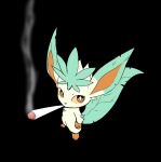  anthro biped brown_body brown_ears brown_fur eeveelution fur generation_4_pokemon green_body green_ears green_fur green_tail leafeon meme nintendo oreon_smol paws pokemon pokemon_(species) ralsei_smoking_blunt smoke smoking solo tail yellow_body yellow_ears yellow_fur 