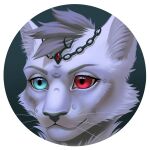  ambiguous_gender anthro aze_(shadowaze) crown felid feline fur headgear heterochromia kitsudai mammal pantherine portrait snow_leopard solo spots spotted_body spotted_fur tiara 