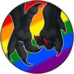  accipitrid accipitriform anthro avian bird claws corrsk digit_ring digital_media_(artwork) dragon duo eagle feet foot_focus hi_res jewelry lgbt_pride male paws pride_colors rainbow_pride_colors ring scalie simple_background soles toe_ring 
