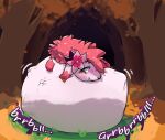  abdominal_bulge ambiguous_gender bean_shaped blush cheek_bulge digestion digestion_noises feral generation_4_pokemon land_forme_shaymin legendary_pokemon nintendo oral_vore plant pokemon pokemon_(species) shaymin smaller_pred soft_vore sound_effects tree vore 