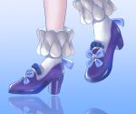  commentary furina_(genshin_impact) genshin_impact high_heels highres purple_footwear reflection socks watatai white_socks 