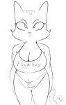  2023 alternate_costume anthro big_breasts big_eyes biped black_text boy_shorts breasts cheek_tuft cleavage clothed clothed_anthro clothed_female clothing collarbone crop_top crotch_tuft curved_eyebrows daddy_kink digital_drawing_(artwork) digital_media_(artwork) domestic_cat english_text extended_arms eyebrows facial_markings facial_tuft felid feline felis female fran_(litterbox_comics) fur fur_tuft gold-white-kott head_markings hi_res high-angle_view iris litterbox_comics mammal markings mature_anthro mature_female monochrome mouth_closed no_pupils portrait prick_ears profanity shirt small_nose solo straight_legs striped_arms striped_body striped_face striped_fur striped_markings striped_tail stripes tail tail_markings text text_on_boy_shorts text_on_clothing text_on_crop_top text_on_shirt text_on_topwear text_on_underwear thick_thighs three-quarter_portrait topwear tuft underwear webcomic 