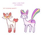  4chan cutie_mark dialogue domestic_cat duo english_text fan_character felid feline felis female feral hasbro hi_res labbit1337 mammal my_little_pony praise profanity text warriors_(cats) 