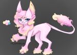  custom domestic_cat fan_character felid feline felis feral flophelia fluffy hi_res mammal model_sheet pink 