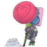  2girls 3d_rod! brown_hair crazy_eyes crazy_smile cropped_vest crown dark-skinned_female dark_skin drooling female_pervert gradient_hair green_hair green_pantyhose hammer headphones headset heart heart-shaped_pupils highres holding holding_hammer holding_mallet huge_weapon inkling mallet marina_(splatoon) mouth_drool multicolored_hair multiple_girls navel_piercing octarian octoling pantyhose pantyhose_under_shorts pearl_(splatoon) pervert piercing pink_hair splatoon_(series) splatoon_2 suction_cups sweat sweating_profusely symbol-shaped_pupils tentacle_hair ultra_stamp_(splatoon) vest weapon white_hair yandere you_gonna_get_raped zipper_pull_tab 