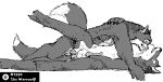  1990 anthro black_and_white canid canine copyright digital_media_(artwork) duo english_text fox hair male male/male mammal monochrome pixelated tail text usenet 