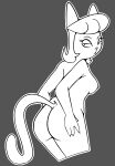  a_kitty_bobo_show anthro big_butt breasts butt cartoon_network claws digital_media_(artwork) domestic_cat felid feline felis female gold-white-kott hair hand_on_butt hi_res huge_butt looking_back maggie_(kitty_bobo) mammal nipples nude resting_bitch_face simple_background solo tail 