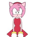  1:1 amy_rose animated anthro big_breasts bottomless breasts clothed clothing dress eulipotyphlan female flashing fur genitals hammerspace hedgehog mammal navel nipples pink_body pink_fur pussy sega short_playtime simple_background solo sonic_the_hedgehog_(series) thejombler white_background wide_hips 