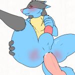  anal anal_penetration animated anthro balls blue_body bodily_fluids butt canid duo ears_back ears_down erection generation_4_pokemon genital_fluids genitals handjob hepicant hi_res lucario male male/male male_penetrated male_penetrating male_penetrating_male mammal nintendo penetration penile penis pink_nose pink_penis pivoted_ears pokemon pokemon_(species) precum red_eyes red_penis sex yellow_body 