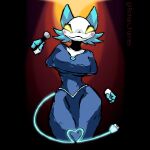  1:1 2022 anthro blue_clothing breasts clothing darkner deltarune digital_media_(artwork) eyelashes felid feline female happy holding_microphone holding_object machine mammal microphone robe robe_only robot rohan_furries solo tasque_manager undertale_(series) yellow_eyes 