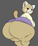  aggressive_retsuko ailurid anthro bottomwear breasts chipchell clothed clothing female looking_at_viewer looking_back looking_back_at_viewer mammal mature_female no_underwear red_panda retsuko&#039;s_mother sanrio skirt solo thick_thighs 