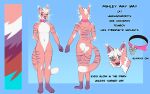  absurd_res ambiguous_gender anthro ashley_amy_may_(obey138) bell bell_collar blep blue_eyes collar collar_only color_swatch colored digital_drawing_(artwork) digital_media_(artwork) domestic_cat felid feline felis fur gumiboie hi_res maleherm_(lore) mammal model_sheet name_tag nude purple_body purple_fur simple_background solo tagme teeth_showing tongue tongue_out white_body white_fur 