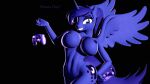  16:9 2022 3d_(artwork) 4k absurd_res anthro anthrofied areola big_areola big_breasts big_butt blue_body blue_eyes blue_fur blue_hair blue_tail breasts bubble_butt butt controller curvaceous curvy_figure cutie_mark detailed_background dialogue digital_media_(artwork) english_text equid equine eyelashes female fingers fluffy fluffy_tail friendship_is_magic fur game_controller gamecube gamecube_controller gamer_princess_luna hair hasbro hi_res horn hourglass_figure long_tail looking_at_viewer mammal my_little_pony navel nintendo nintendo_controller nipples nude ponytail princess_luna_(mlp) short_hair small_waist smile solo source_filmmaker tail talking_to_viewer teeth text themanwithaquest thick_thighs voluptuous wide_hips widescreen winged_unicorn wings 