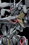  antenna_hair black_background gundam gundam_pharact gundam_suisei_no_majo highres mecha mecha_focus mechanical_parts mobile_suit no_humans orrdriver red_eyes robot science_fiction simple_background solo upper_body v-fin 