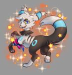  absurd_res bisexual_pride_colors blue_eyes fakemon fakeveelution feral fur haychel hi_res lgbt_pride looking_at_viewer open_mouth open_smile pawpads paws pride_colors quadruped smile smiling_at_viewer solo tail 