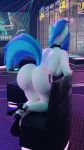  2023 3d_(artwork) 4k 9:16 absurd_res anthro anthrofied big_breasts big_butt blender_(software) blue_hair blue_tail breasts bubble_butt butt butt_focus clothing curvy_figure cutie_mark detailed_background digital_media_(artwork) equid equine female floppyhuman fluffy fluffy_tail footwear friendship_is_magic fur hair hasbro headphones headphones_around_neck hi_res high_heels horn huge_butt inside laser long_tail mammal multicolored_hair my_little_pony neon_sign nightclub nude rear_view sign solo tail thick_thighs two_tone_hair two_tone_tail unicorn vinyl_scratch_(mlp) voluptuous white_body white_fur wide_hips 