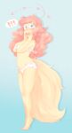  &lt;3 2022 ahoge anthro blue_background blue_eyes blush bra breasts clothing digital_media_(artwork) female frilly frilly_clothing frilly_underwear fur hair hand_on_face hattie_(lazylogic) hi_res lazylogic looking_at_viewer navel open_mouth panties pattern_clothing pink_hair simple_background solo speech_bubble spoken_exclamation_mark standing standing_on_toes star_print surprised_expression tail underwear unhooked_bra 