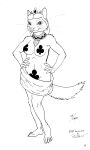  2021 anthro breasts chipmunk clubs_(suit) collar crown cybercorn_entropic female fur ground_squirrel hair headgear hi_res looking_at_viewer mammal pasties rodent sciurid smile solo suit_symbol text whiskers 