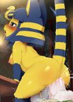  2023 anal anal_penetration animal_crossing ankha_(animal_crossing) anthro areola blush bodily_fluids breasts censored censored_genitalia cum cum_in_ass cum_inside dagasi domestic_cat double_penetration ejaculation felid feline felis female genital_fluids genitals hi_res humanoid_genitalia humanoid_penis male male/female mammal nintendo nipples penetration penis pink_areola pink_nipples raymond_(animal_crossing) saliva sasha_(animal_crossing) sweat sweatdrop tongue tongue_out 