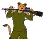  anthro clothing disney felid feline female gun jewelry kiara_(the_lion_king) lion mammal mosin_nagant_91/30 pantherine park_ranger ranged_weapon ranger rebeldragon101 rifle sniper_rifle the_lion_king weapon world_war_2 world_war_2_rifle 