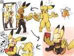  anthro blush blush_lines cellphone clothing cosplay_pikachu_(costume) female hi_res mirror netchy_boo nintendo one_eye_closed phone pikachu_libre pokemon smartphone solo wink 