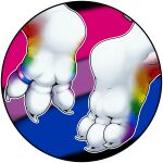  3_toes anthro avian barefoot bird bisexual_pride_colors claws corrsk corrsk_(character) corvid corvus_(genus) digit_ring digital_media_(artwork) feet foot_fetish foot_focus hi_res jewelry leucistic lgbt_pride male oscine passerine paws plantigrade pride_colors rainbow_pride_colors raven ring solo toe_claws toe_ring toes 