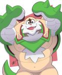  anthro biceps big_muscles chesnaught generation_6_pokemon hair_chest happy hi_res hikazedragon huge_muscles looking_at_viewer male muscular muscular_anthro muscular_male nintendo nipples pecs pokemon pokemon_(species) shell solo teeth 