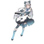  1girl arm_across_chest black_bow blue_bow blue_footwear blue_pantyhose blue_stripes blush bow breasts brooch burnt_clothes buttons damaged defeat dress elbow_gloves eyelashes footwear_bow frilled_dress frills full_body girls&#039;_frontline gloves gradient_legwear grey_hair gun haijin hair_bow handgun holding holding_gun holding_weapon jewelry juliet_sleeves knees long_hair long_sleeves looking_at_viewer multicolored_clothes official_art open_mouth pantyhose partially_fingerless_gloves petticoat puffy_sleeves red_eyes shoes short_sleeves small_breasts solo striped striped_bow striped_gloves striped_pantyhose tokarev_(girls&#039;_frontline) tokarev_tt-33 torn_bow torn_clothes torn_dress torn_gloves torn_pantyhose transparent_background trigger_discipline vertical-striped_gloves vertical-striped_pantyhose vertical_stripes very_long_hair weapon white_dress 