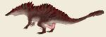  absurd_res claws dinosaur fangs feral genitals hi_res male penis prehensile_penis reptile scalie scimithaar_(svevato) side_view slit solo spinosaurid spinosaurus svevato teeth theropod 