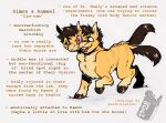  2022 2_tails 3_eyes ambiguous_gender brown_eyes brown_hooves brown_mane brown_tail brown_text character_name digital_drawing_(artwork) digital_media_(artwork) english_text federalchemical1728 feral flat_colors fluffy_pony fluffy_pony_(species) fur glistening glistening_hooves glistening_mane glistening_tail hooves mammal mane model_sheet multi_eye multi_face multi_tail red_tongue sim-sam simple_background smile solo striped_body striped_fur stripes tail teeth text tongue tongue_out unguligrade veiny_eye walking watermark white_background yellow_body yellow_fur 