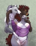  anthro borzoi breasts canid canine canis caressing clothing domestic_dog duo equid equine eyes_closed female fur grey_body grey_fur hair hi_res horse howick_(neala-appaloosa) hunting_dog interspecies intimate male male/female mammal merlot_(neala-appaloosa) mostly_nude neala-appaloosa nipple_chain nipple_piercing nipples nude piercing red_hair romantic romantic_couple sighthound slightly_chubby standing translucent translucent_clothing white_body white_fur 