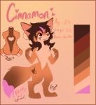  &lt;3 2023 3_fingers 3_toes anthro biped black_eyes black_hair black_nose black_text border breasts brown_body brown_border brown_claws brown_ears brown_fur brown_markings brown_tail butt canid canine cheek_tuft chest_tuft cinnamon_(sweetvixenarts) claws color_swatch countershade_face countershade_torso countershading digitigrade ear_piercing ear_ring ear_tuft english_text facial_tuft featureless_breasts featureless_crotch feet female finger_claws fingers fluffyfoxarts fox front_view fur gradient_background hair heart_(marking) heart_nose hi_res leg_tuft looking_up mammal markings medium_breasts model_sheet multicolored_body multicolored_fur multicolored_hair nude nude_anthro orange_background orange_body orange_fur orange_tail paint paint_on_body pawpads paws piercing pink_hair pink_inner_ear pink_paint pink_pawpads pink_text pronouns rear_view red_fox ring_piercing shoulder_tuft simple_background solo standing stated_age stated_height tail tail_tuft tan_body tan_fur text toes tuft two_tone_hair two_tone_tail yellow_background yellow_sclera 
