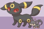  2027_(submarine2027) :o alolan_rattata blush buck_teeth closed_eyes closed_mouth commentary_request looking_at_another no_humans parted_lips pokemon pokemon_(creature) purple_background red_eyes simple_background smile sparkle sweatdrop teeth two-tone_background u_u umbreon 