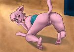  anthro anus arched_back bagi bagi_the_monster_of_mighty_nature biped blush brown_eyes butt clitoris cougar eyebrows eyelashes felid feline female fur genitals hair hi_res humanoid_hands inside looking_at_viewer looking_back mammal open_mouth open_smile osamu_tezuka pink_anus pink_body pink_fur pink_hair pink_nose pink_pussy pink_tongue presenting presenting_anus presenting_pussy pussy raised_tail slim smile solo spread_legs spreading tail teeth tongue wfafa 